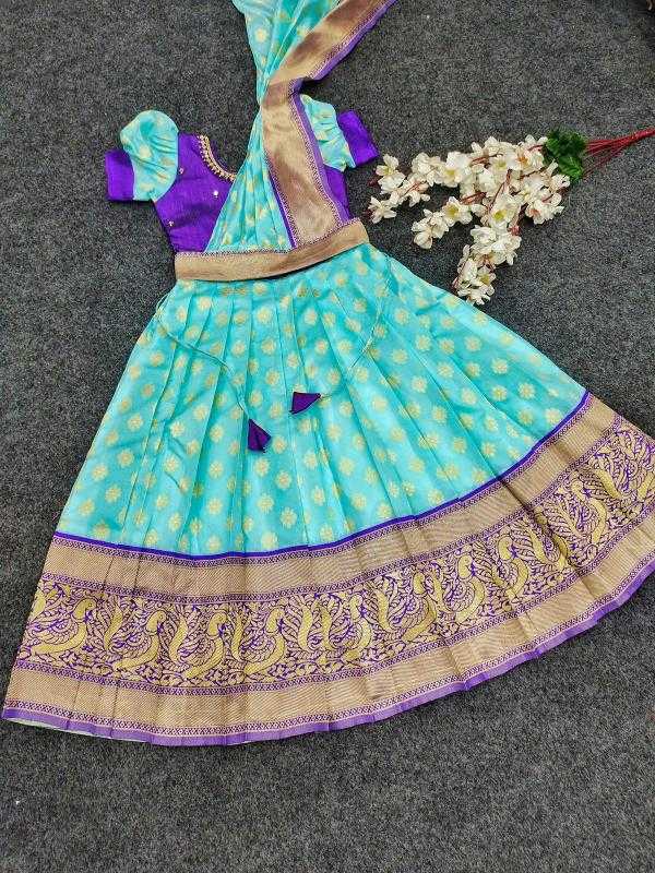 Ynf Kanjivaram Silk KESH493 maggam Kids Wear Wholesale Kids Gown Kids Ethnic Gowns Manufacturer