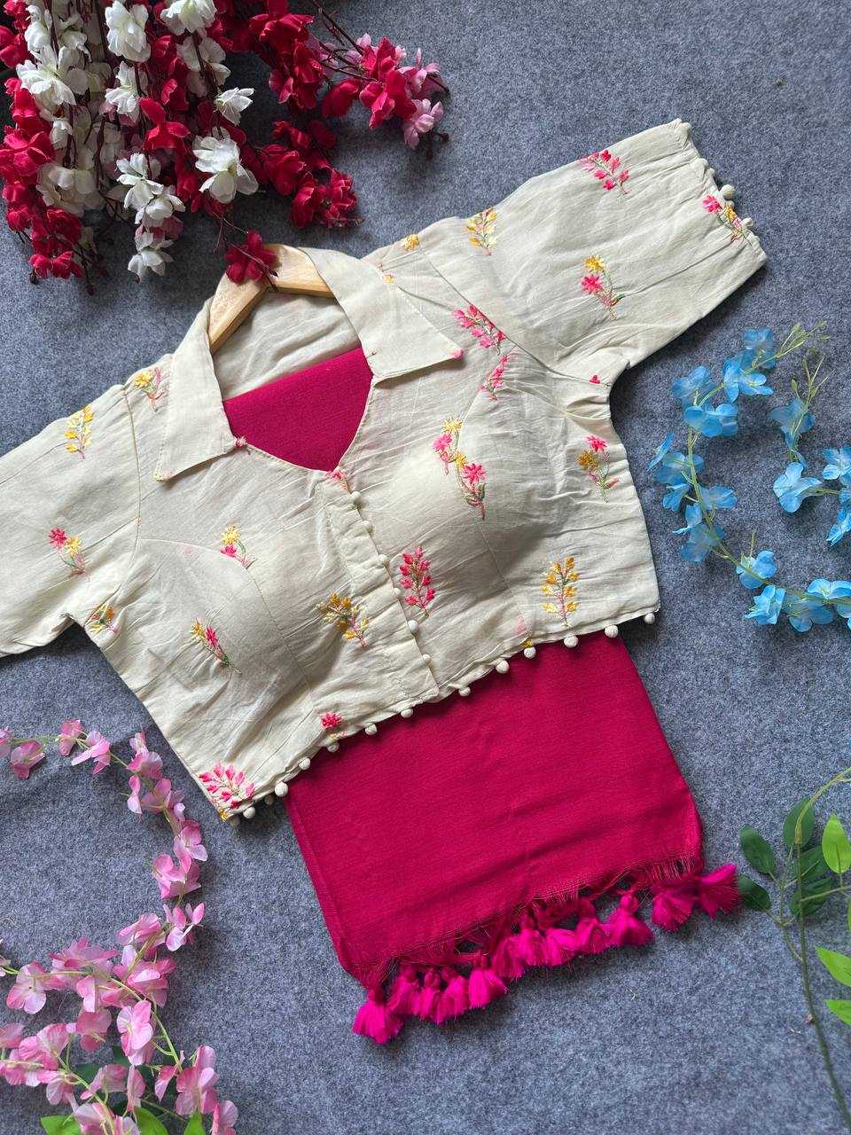 Ynf Khadi Cotton KESH388 Hk39 Readymade Blouses Wholesale Blouse Designer Blouse Cotton Blouse Manufacturer
