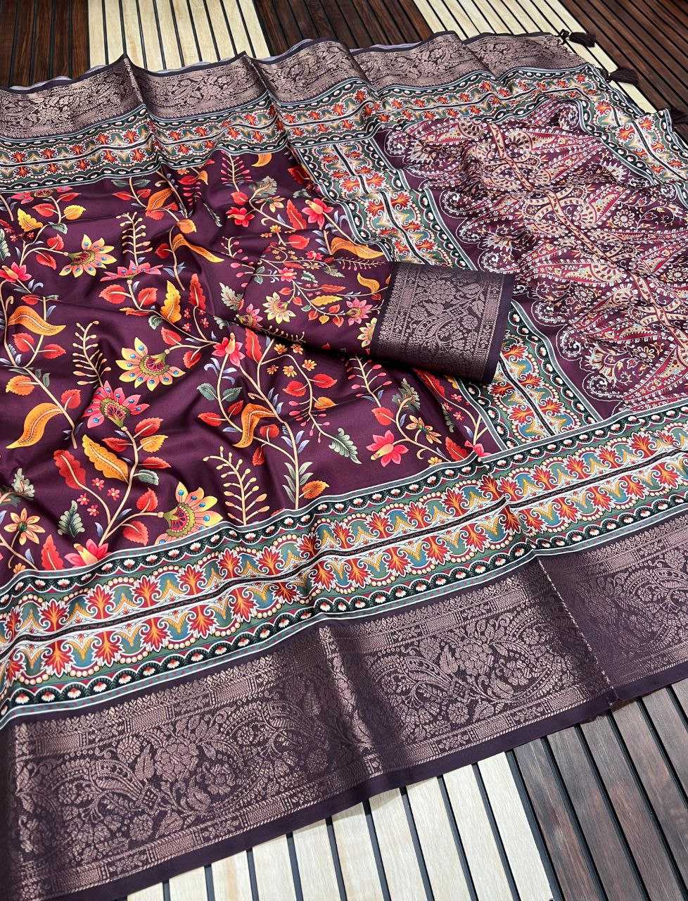 Ynf Lichi Silk RIN225 941 Silk Sarees Wedding Collections Festive Collections Wholesale Tussar Silk Sarees Printed Silk Saree Silk Sarees With Blouse Manufacturer