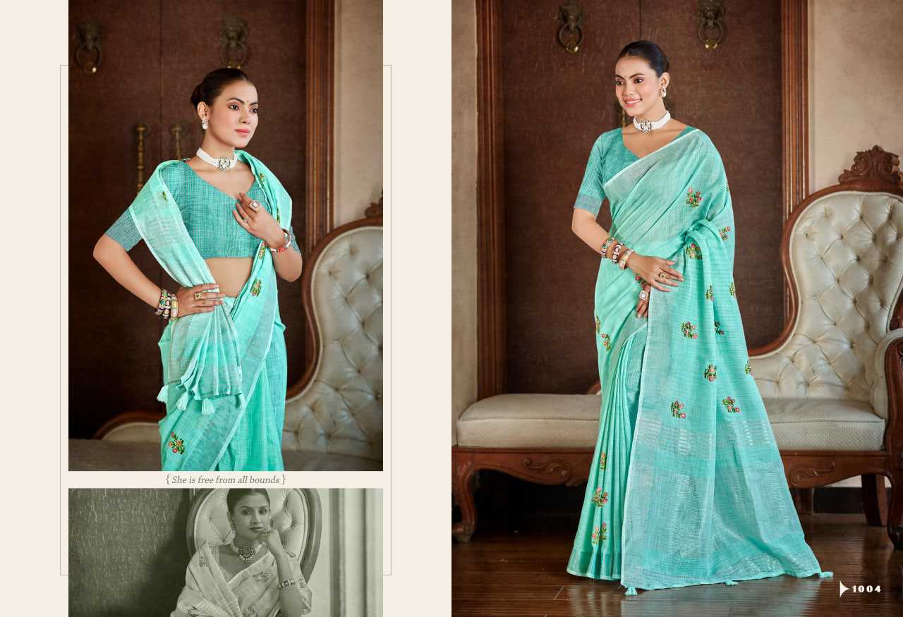 Ynf Linen KESH112 727 Galaxy Sarees Wedding Collections Festive Collections Wholesale Traditional Sarees Linen Sarees Sarees With Blouse Manufacturer