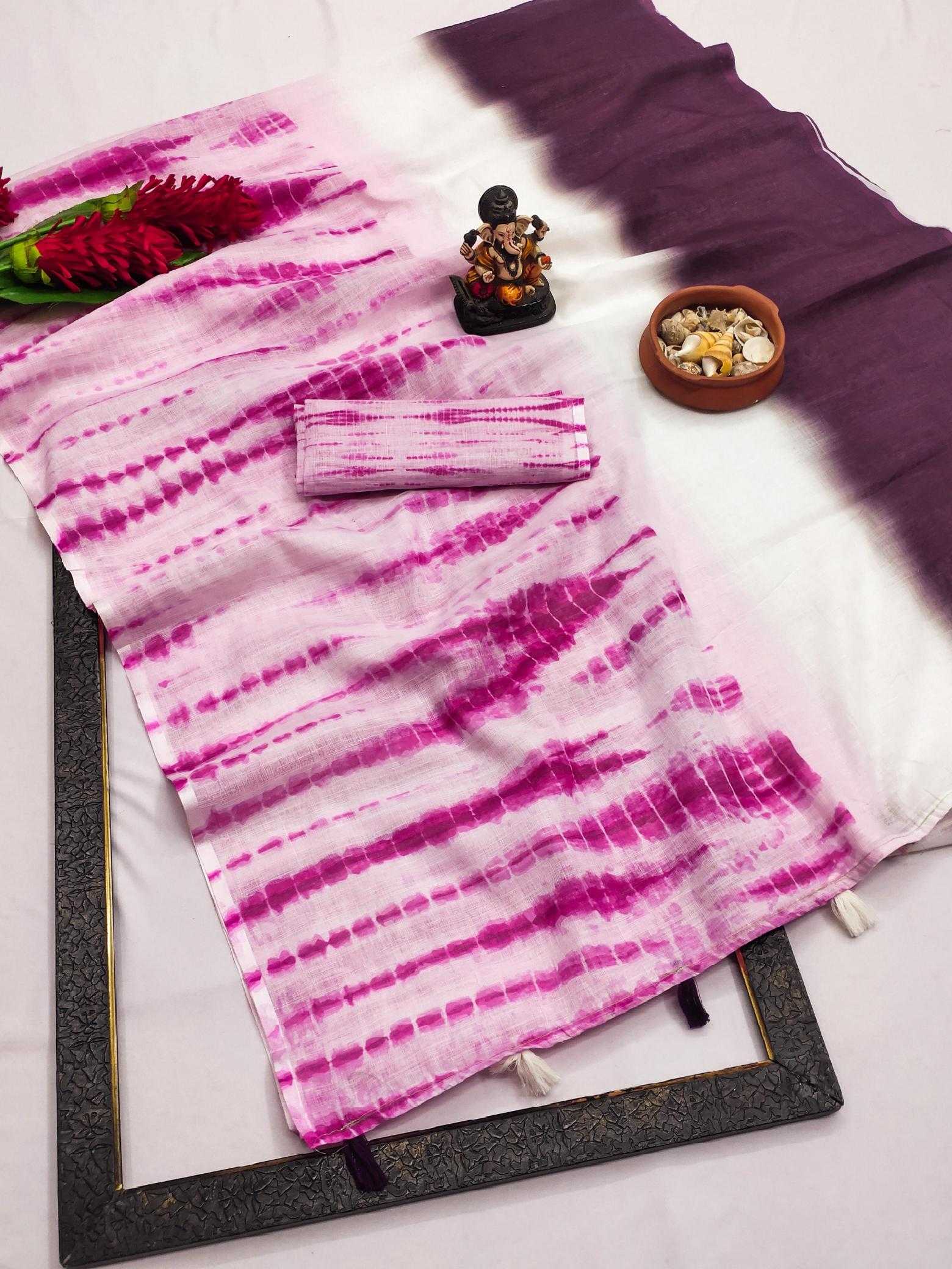 Ynf Linen RIN183 VARUNI Sarees Wholesale Printed Sarees Ikkat Saree Linen Sarees Manufacturer