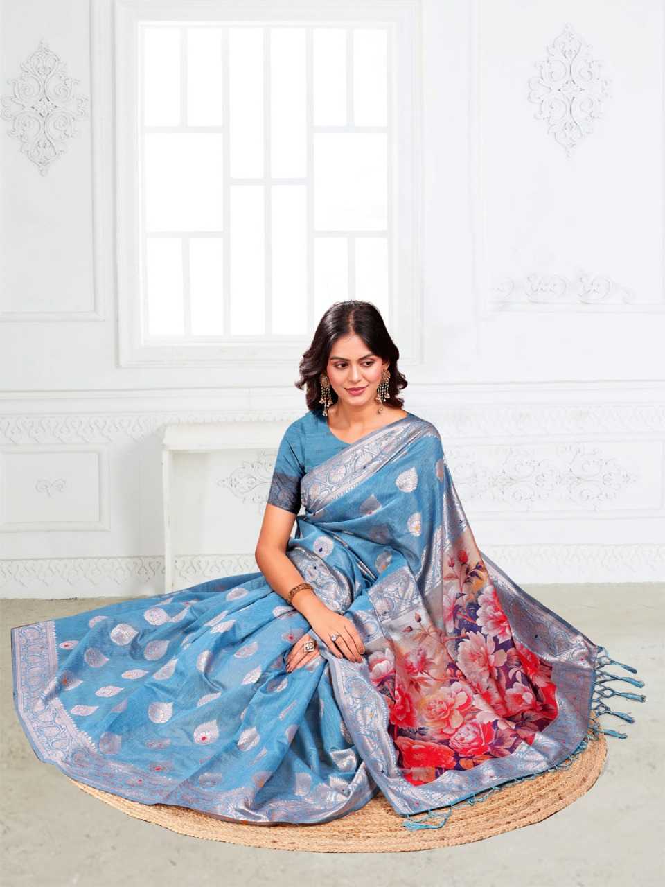 Ynf Linen RIN197 3048 Sarees Wholesale Designer Sarees Fancy Sarees Bridal Sarees Manufacturer
