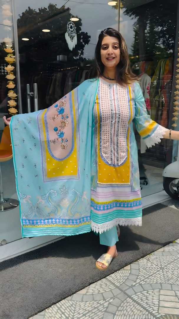 Ynf Muslin Cotton RIN197 4944 3301-A Suits & Dresses Wholesale Party wear suits Bridal Suits Designer Suits Manufacturer