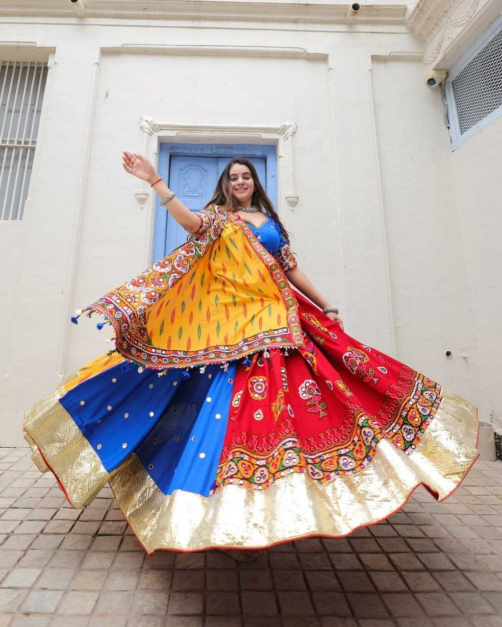 Ynf Muslin Cotton RIN207 1561 Lehengas Festive Collections Wholesale Printed Lehenga Navratri Chaniya Choli Manufacturer