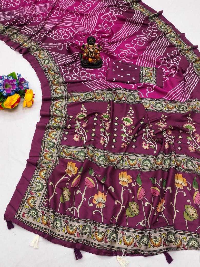 Ynf Muslin Silk RIN183 PAHELI Silk Sarees Wholesale Printed Silk Saree Designer Silk Sarees Kalamkari Silk Sarees Manufacturer