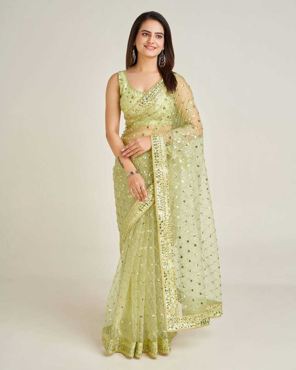 Ynf Net RIN213 L275 Sarees Wholesale Party Wear Sarees Fancy Sarees Embroidered Sarees Manufacturer