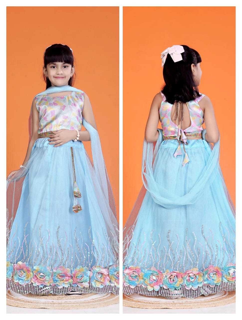 Ynf Net RIN222 109 Kids Wear Wholesale Kids Lehenga Kids Lehenga Choli Baby Girl Lehenga Manufacturer