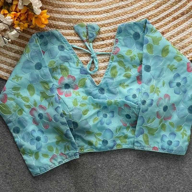 Ynf Organza KESH426 KOMAL Readymade Blouses Wholesale Blouse Printed Blouse Designer Blouse Manufacturer