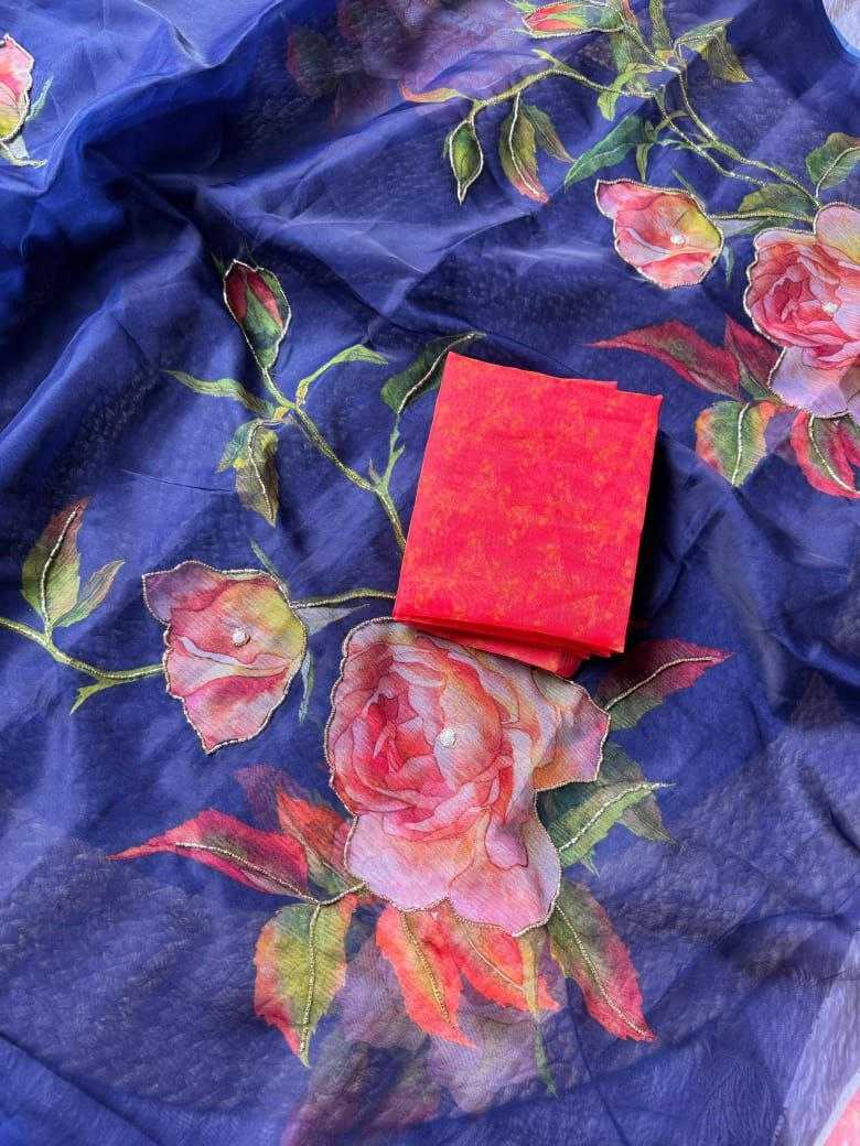Ynf Organza KESH518 4337 Sarees Wholesale Organza Sarees Printed Sarees Hand Work Sarees Manufacturer