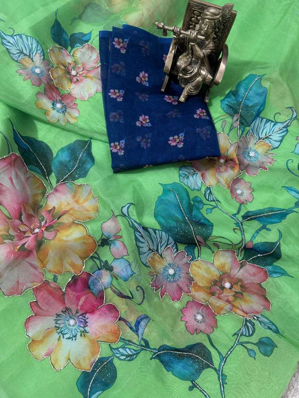 Ynf Organza KESH518 4339 Sarees Wholesale Organza Sarees Printed Sarees Hand Work Sarees Manufacturer