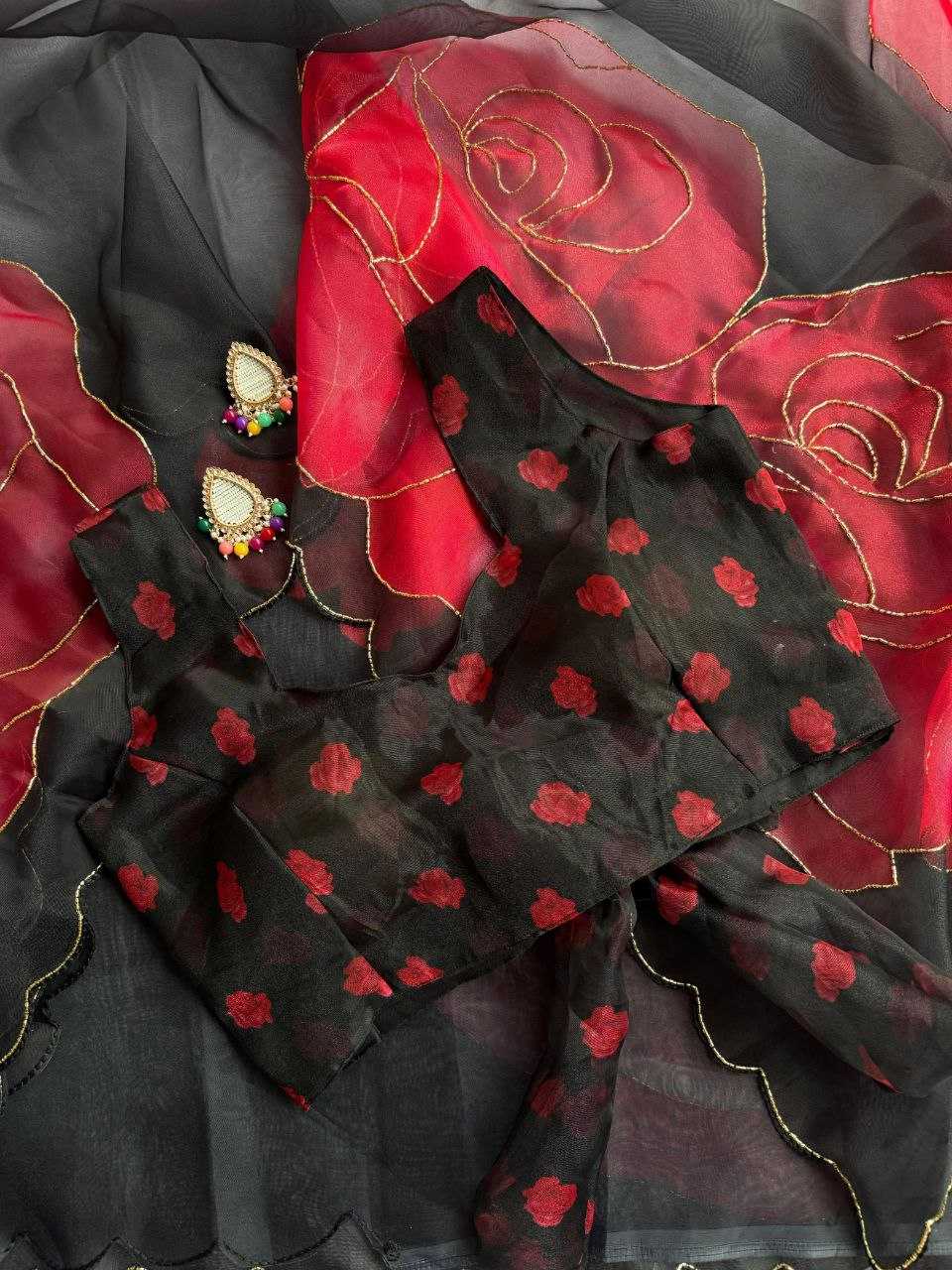 Ynf Organza KESH518 4342 Sarees Wholesale Organza Sarees Printed Sarees Hand Work Sarees Manufacturer