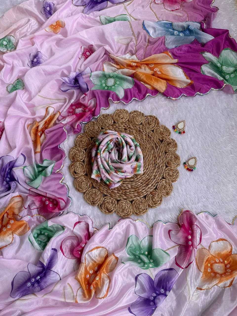 Ynf Organza KESH518 4344 Sarees Wholesale Organza Sarees Printed Sarees Hand Work Sarees Manufacturer