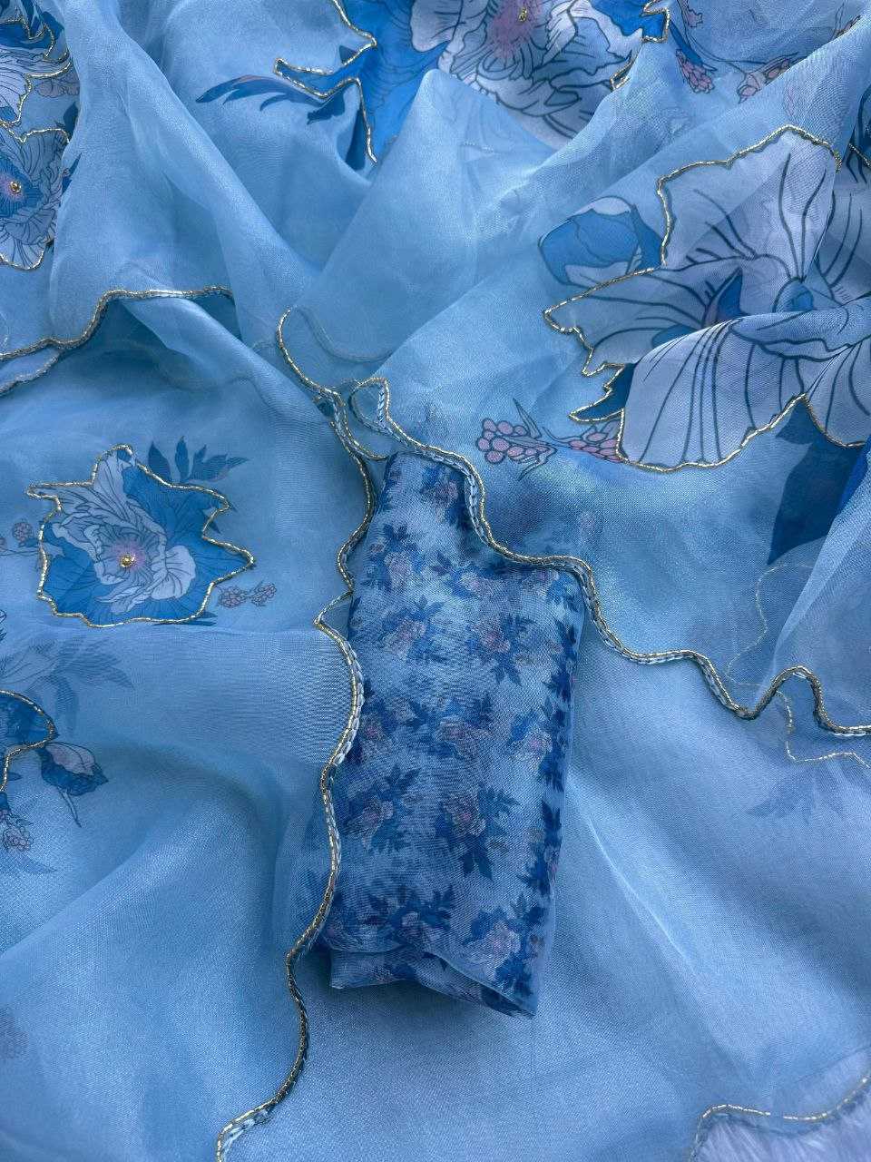 Ynf Organza KESH518 4354 Sarees Wholesale Organza Sarees Printed Sarees Hand Work Sarees Manufacturer