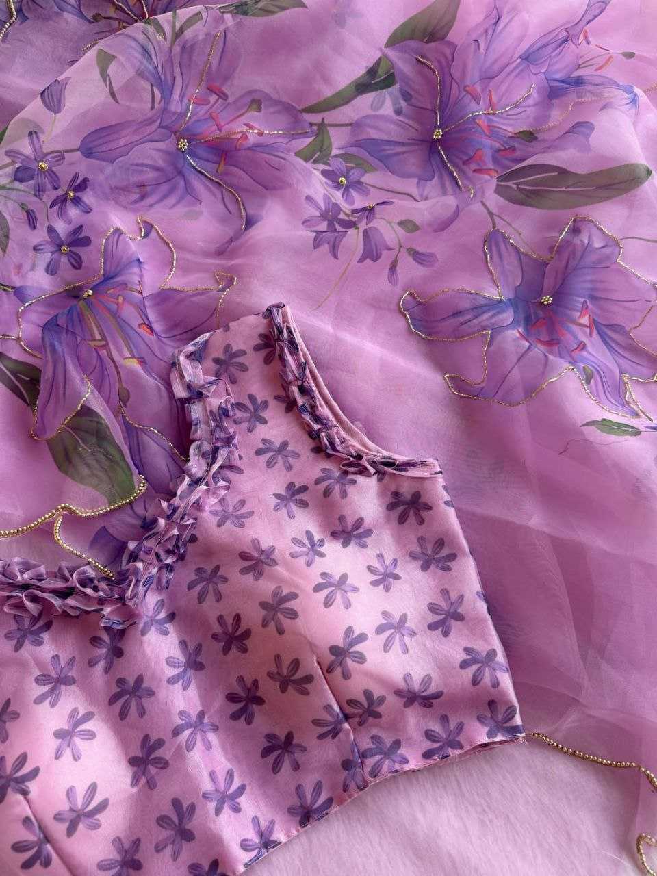 Ynf Organza KESH518 4360 Sarees Wholesale Organza Sarees Printed Sarees Hand Work Sarees Manufacturer