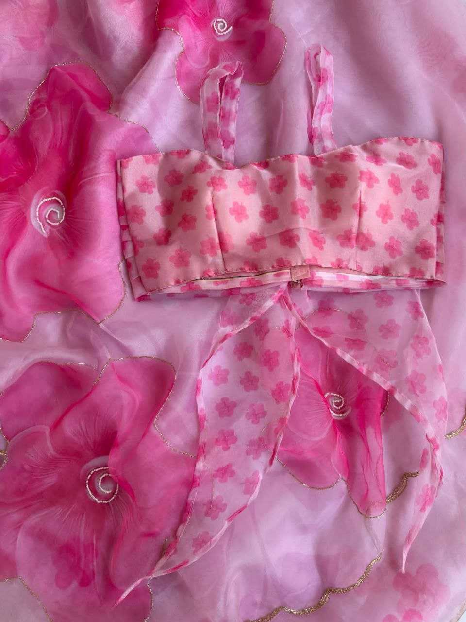 Ynf Organza KESH518 4380 Sarees Wholesale Organza Sarees Printed Sarees Hand Work Sarees Manufacturer