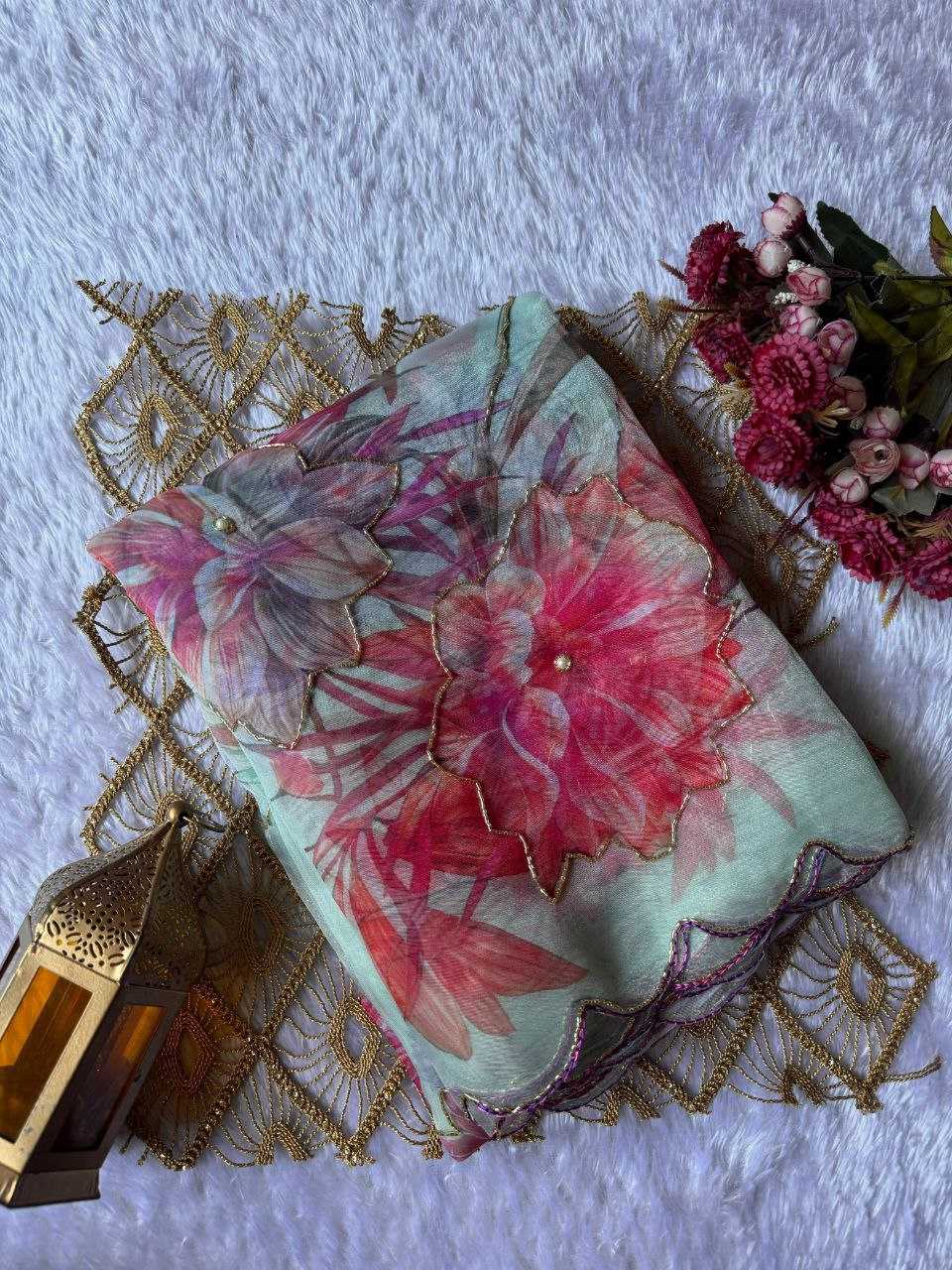 Ynf Organza KESH518 4382 Sarees Wholesale Organza Sarees Printed Sarees Hand Work Sarees Manufacturer