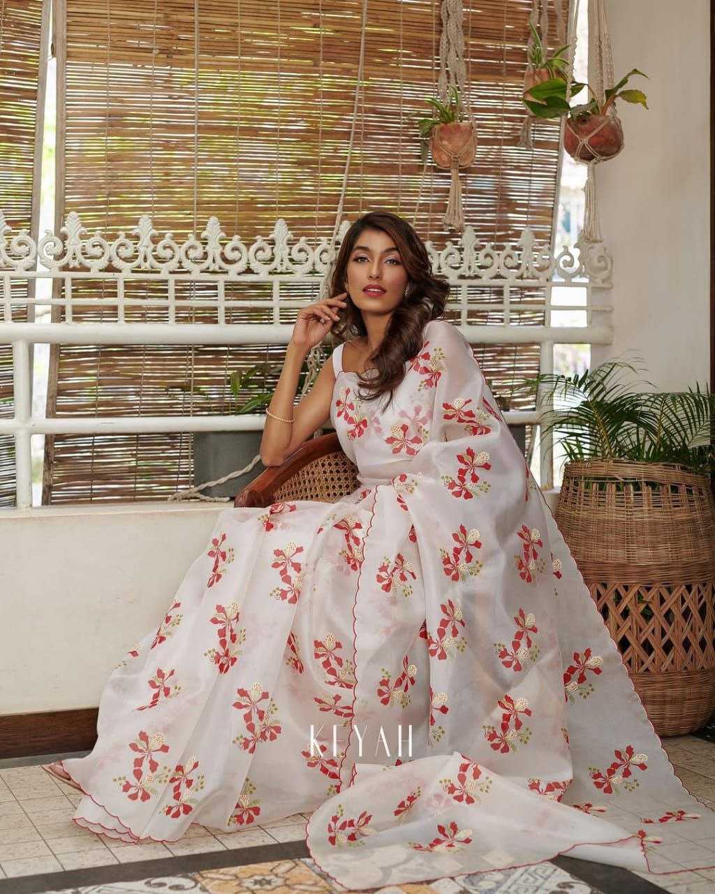 Ynf Organza KESH518 4385 Sarees Wholesale Organza Sarees Fancy Sarees Printed Sarees Manufacturer