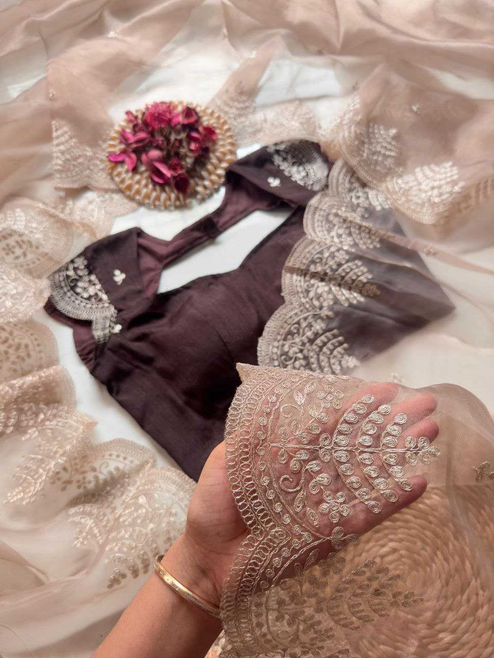 Ynf Organza KESH524 3463 Sarees Wholesale Organza Sarees Embroidered Sarees Cutwork Saree Manufacturer