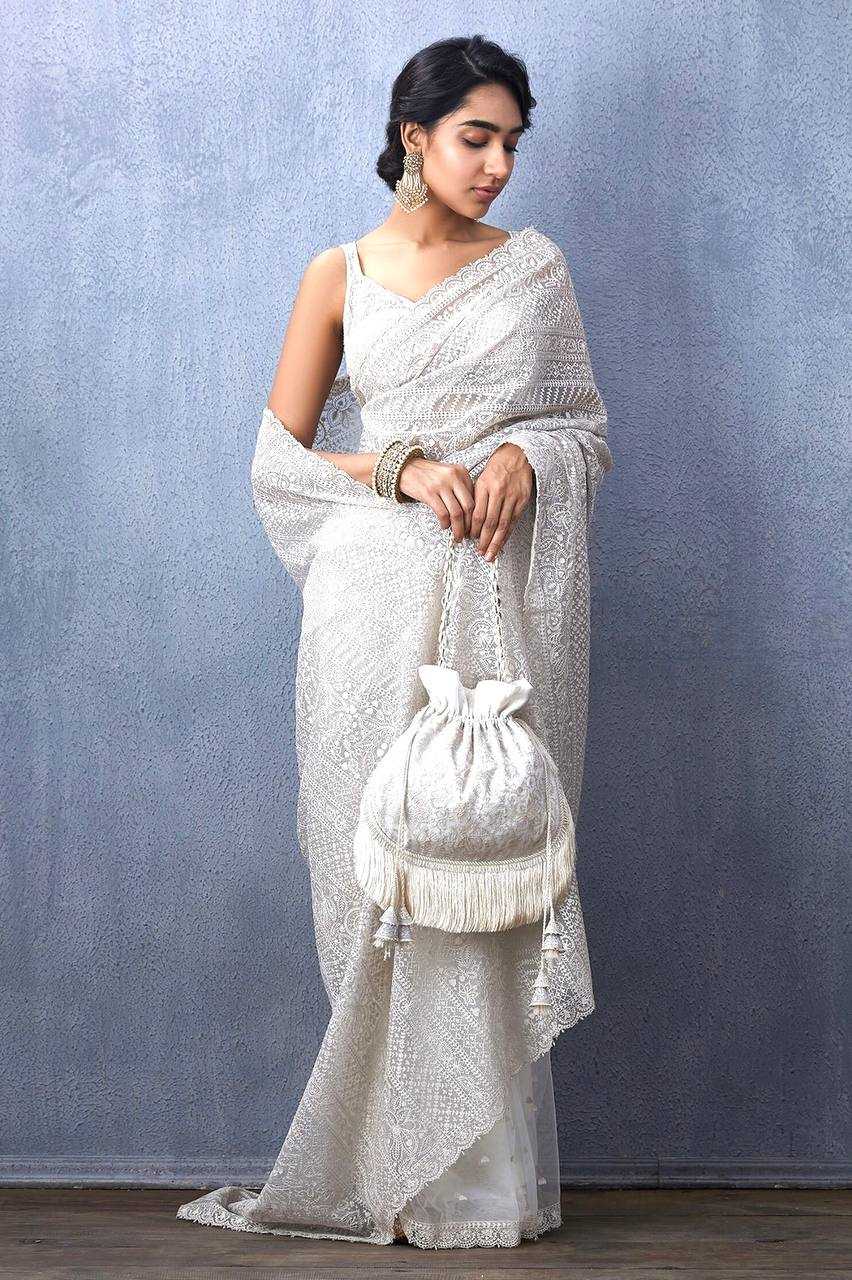 Ynf Organza KESH556 300 Sarees Wholesale Embroidered Sarees Cutwork Saree Manufacturer