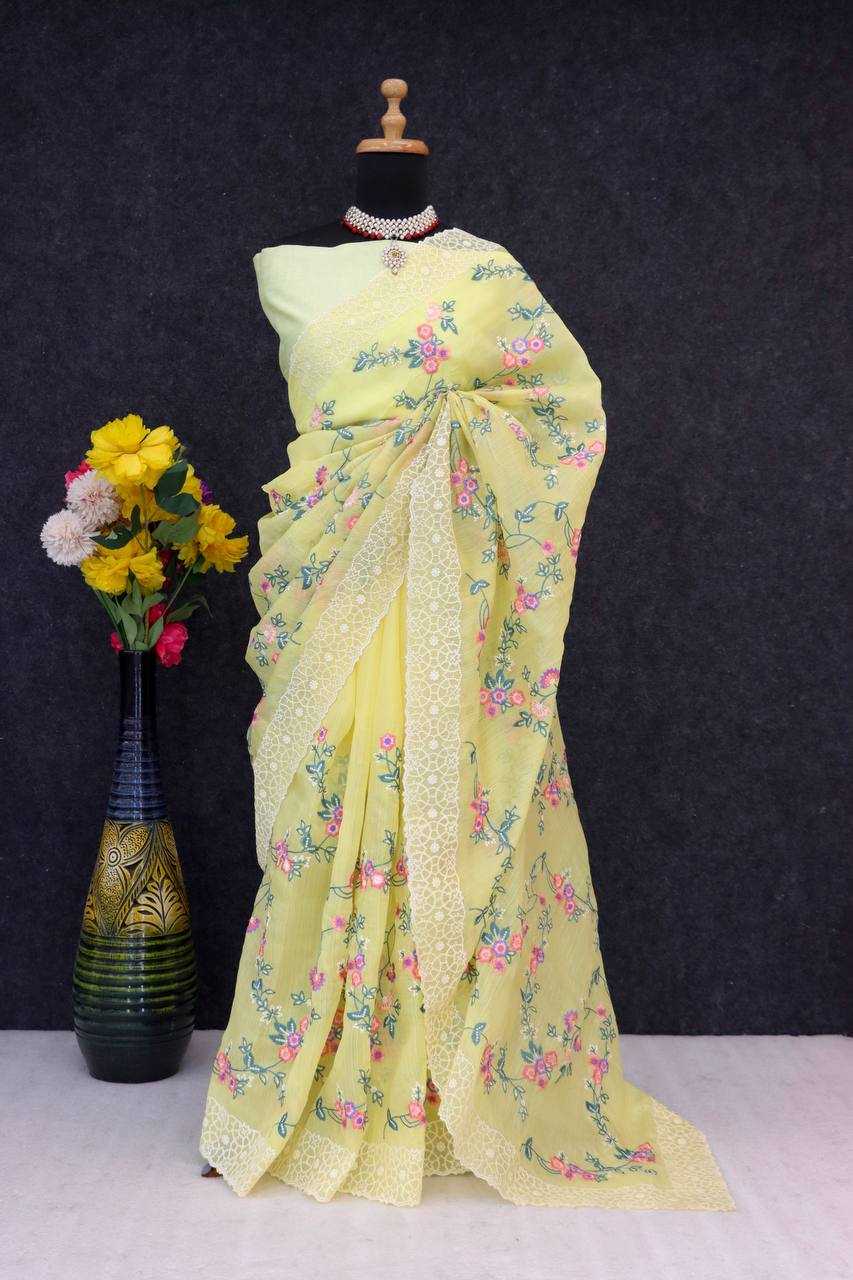 Ynf Organza KESH556 309 Sarees Wholesale Embroidered Sarees Cutwork Saree Manufacturer