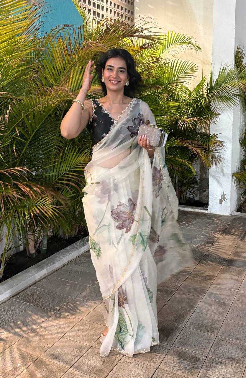 Ynf Organza RIN105 KAAYA Sarees Wholesale Organza Sarees Printed Sarees Hand Work Sarees Manufacturer