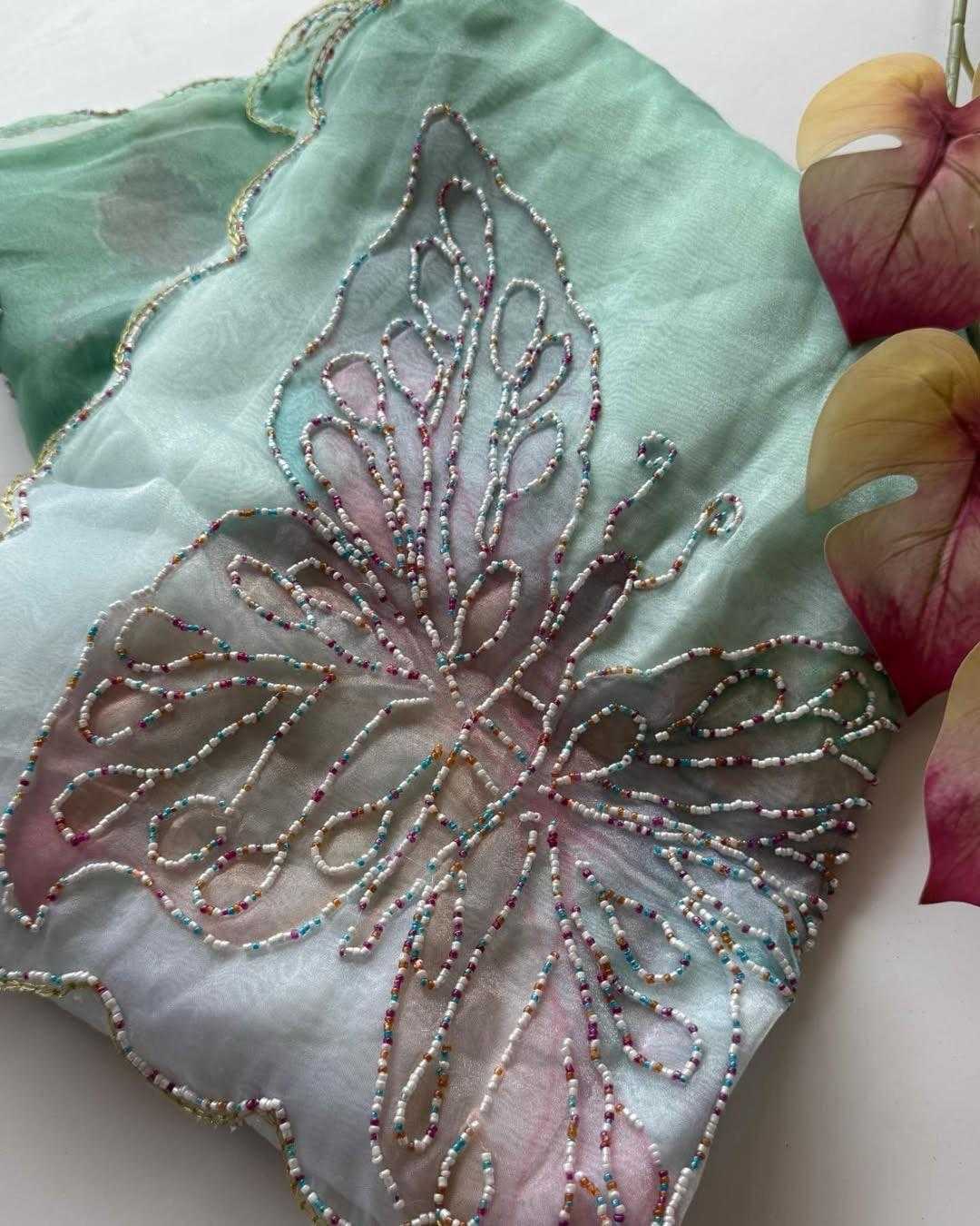 Ynf Organza RIN164 AARIKA Sarees Wholesale Designer Sarees Organza Sarees Hand Work Sarees Manufacturer