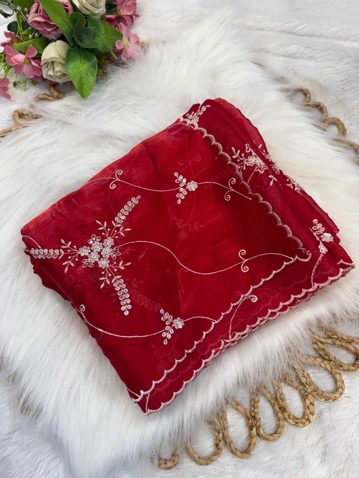 Ynf Organza RIN164 embedded Sarees Wholesale Organza Sarees Embroidered Sarees Satin Sarees Manufacturer