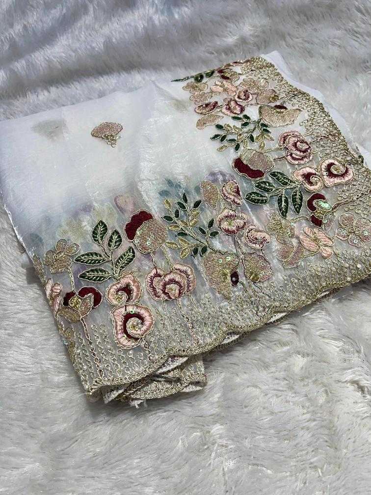 Ynf Organza RIN164 silhouette Sarees Festive Collections Wholesale Organza Sarees White Sarees Onam Collections Manufacturer