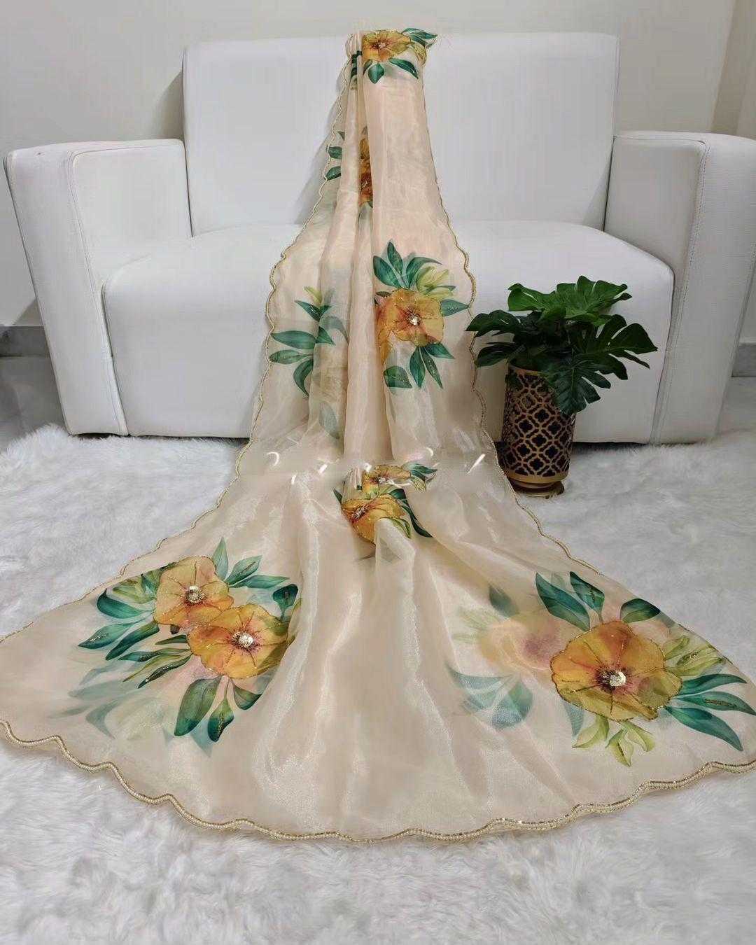 Ynf Organza RIN164 TANDER Sarees Wholesale Organza Sarees Hand Work Sarees Satin Sarees Manufacturer