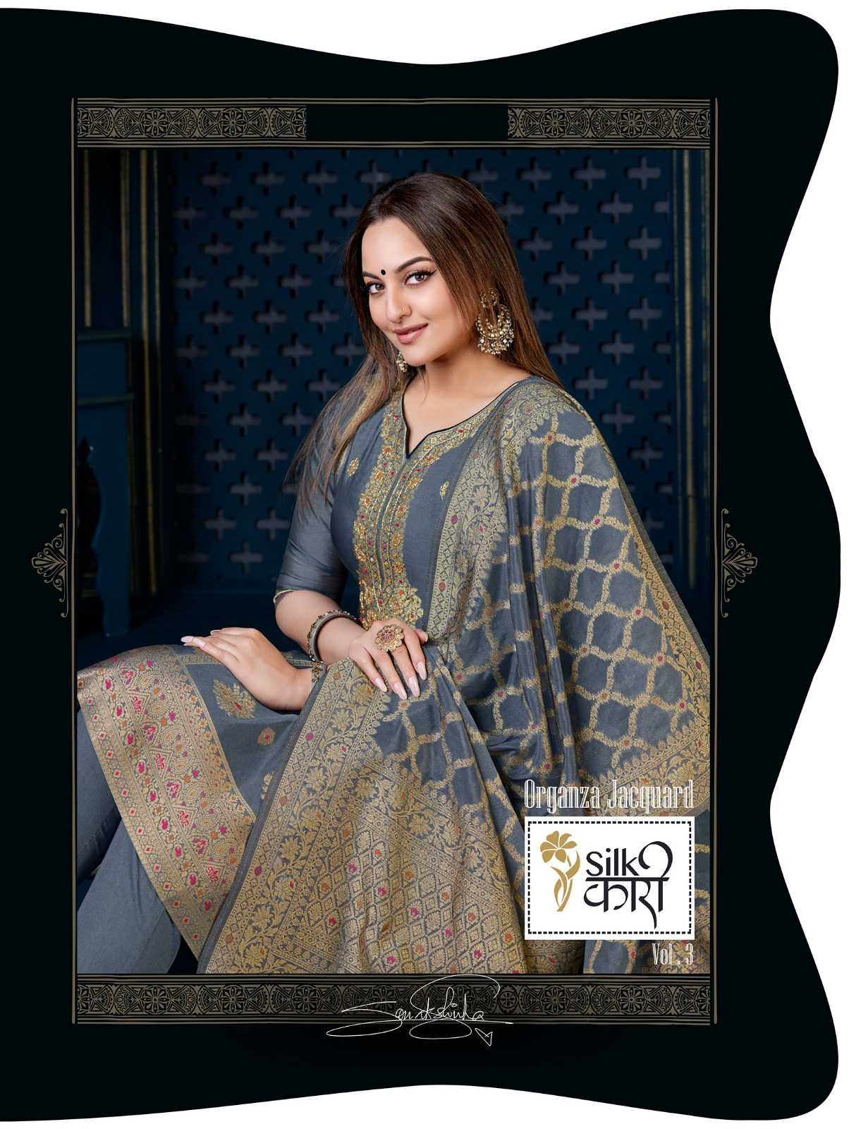 Ynf Organza RIN190 LILY & LALI-SILK KARI-3 Setwise Collections Wholesale Kurtis Catalogs Manufacturer