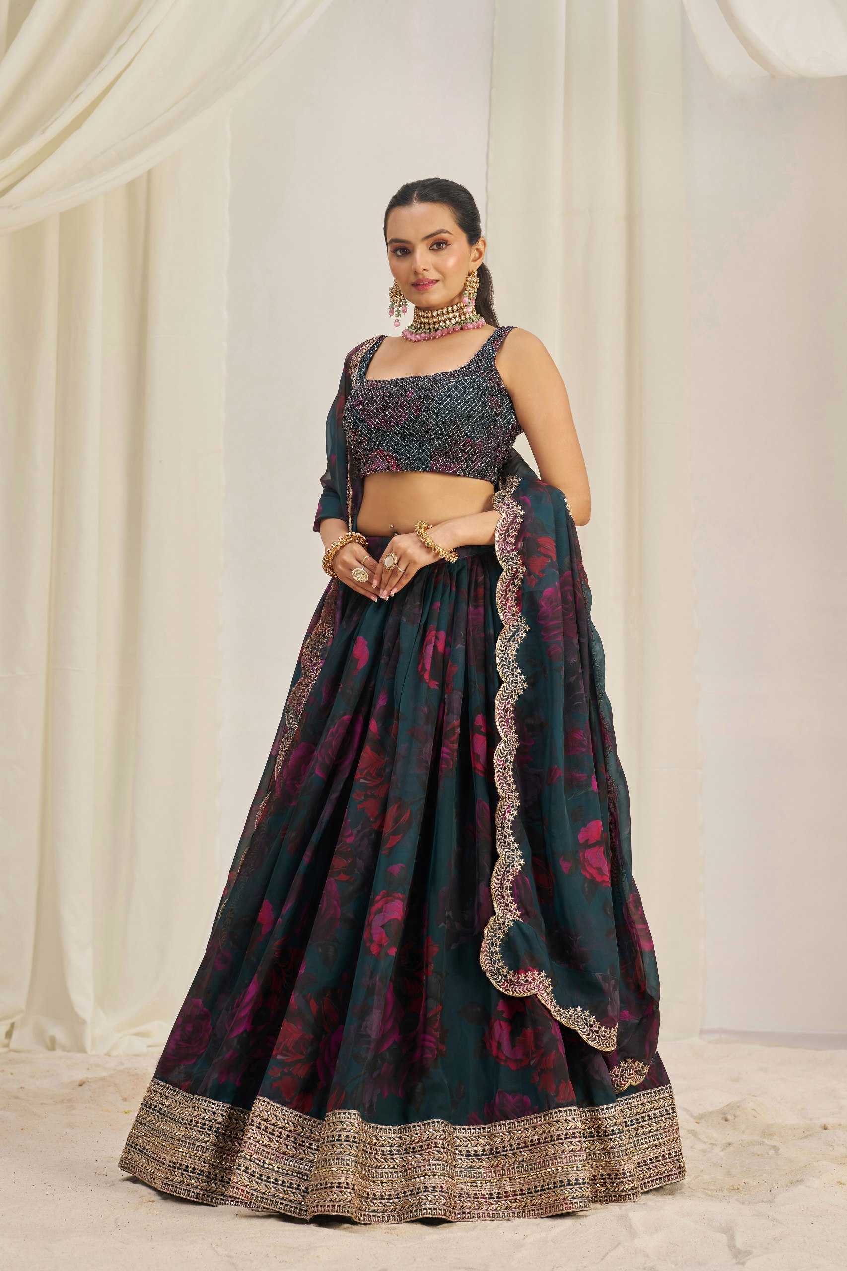 Ynf Organza RIN228 328 Lehengas Wholesale Fancy Lehenga Embroidered Lehenga Chaniya Choli Manufacturer