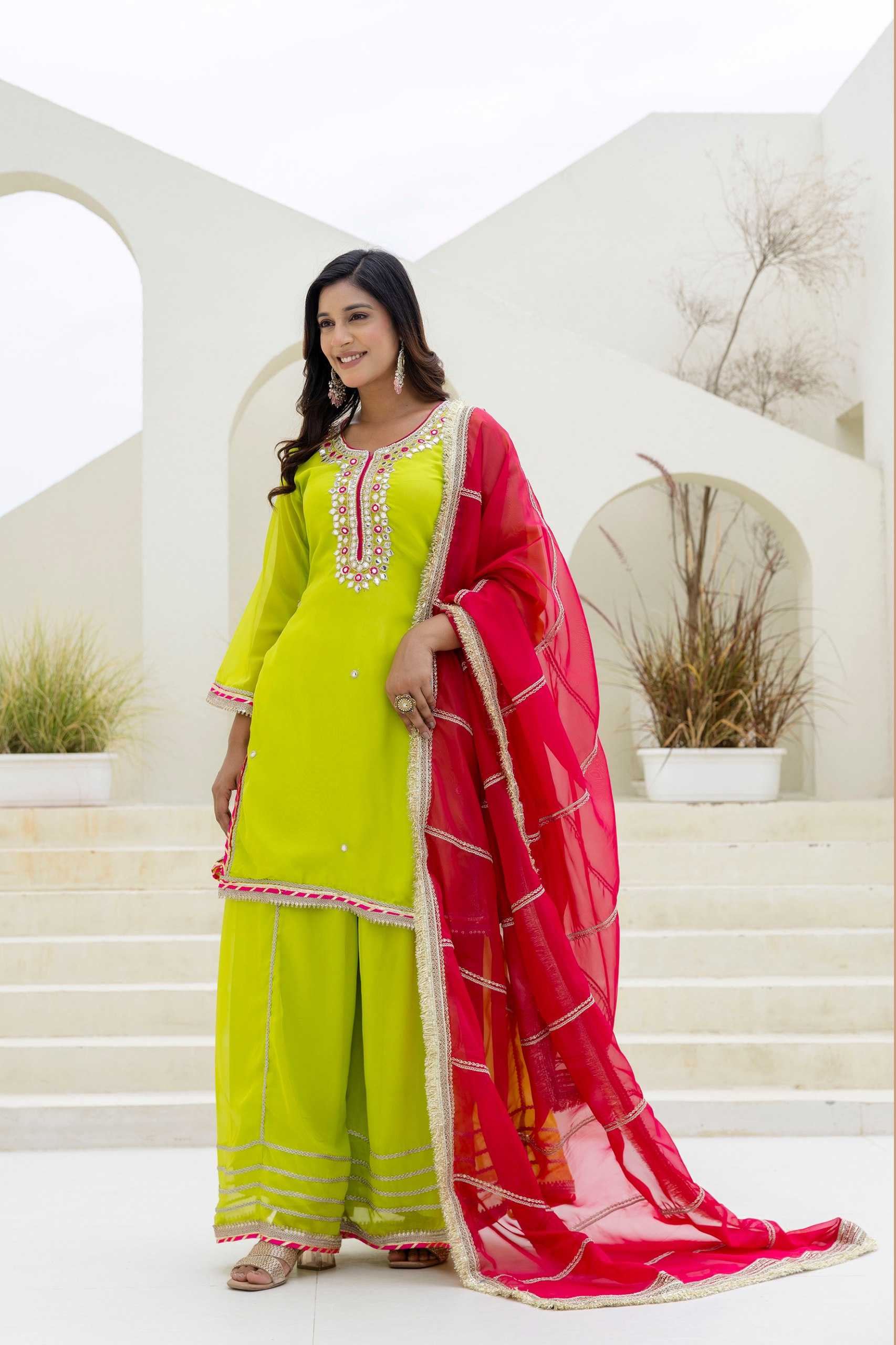 Ynf Organza RIN228 381 Suits & Dresses Wedding Collections Festive Collections Wholesale Palazzo Suit Embroidered Suits Wedding Outfits Manufacturer