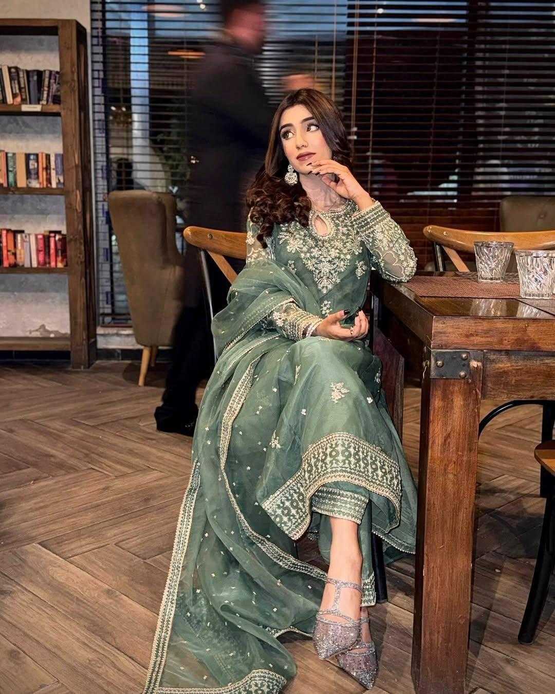 Ynf Organza Silk KESH492 3171 Suits & Dresses Wholesale Ladies Suits Dresses Designer Suits Manufacturer