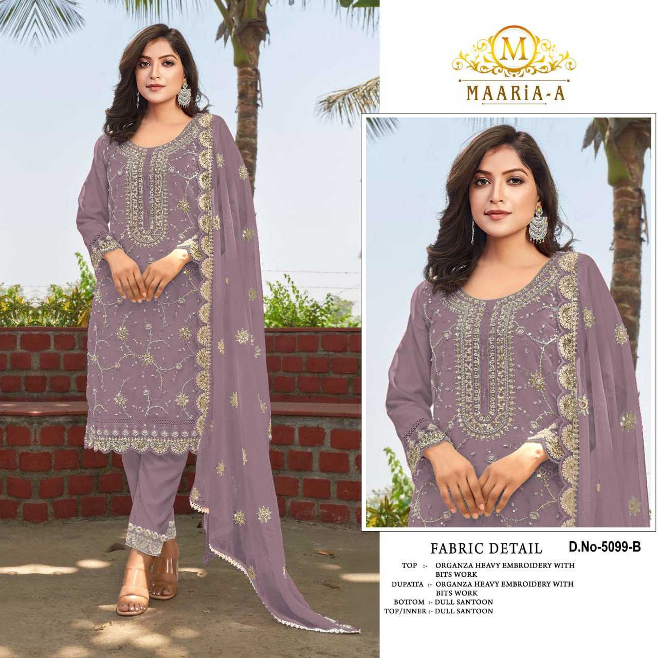 Ynf Organza Silk RIN131 5099 Suits & Dresses Islamic Clothing Festive Collections Wholesale Pakistani Suits Ladies Silk Suit Semi Stitched Suits Manufacturer
