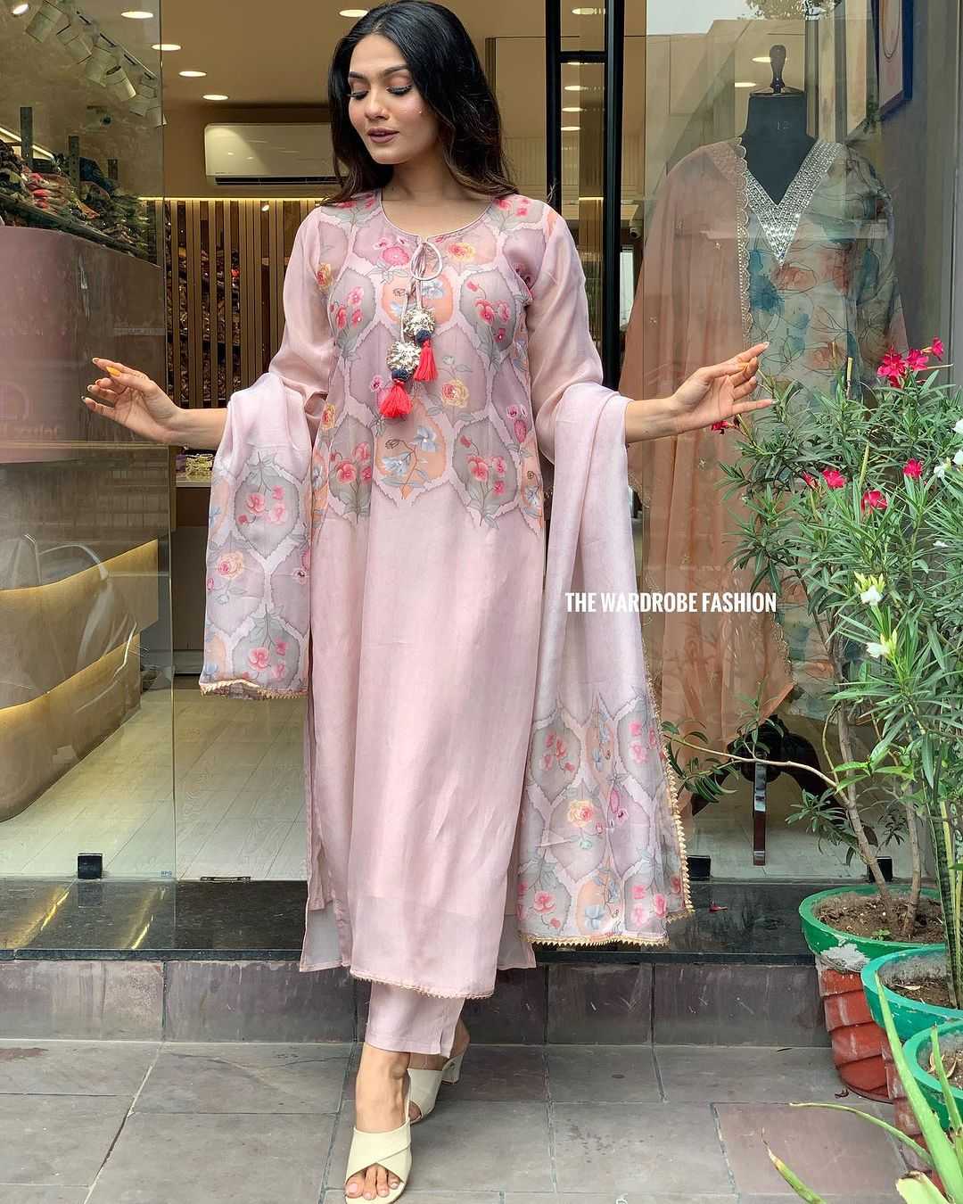 Ynf Organza Silk RIN222 Latkan Kurti Wholesale Designer Kurtis Silk Kurtis Kurti With Pants Manufacturer