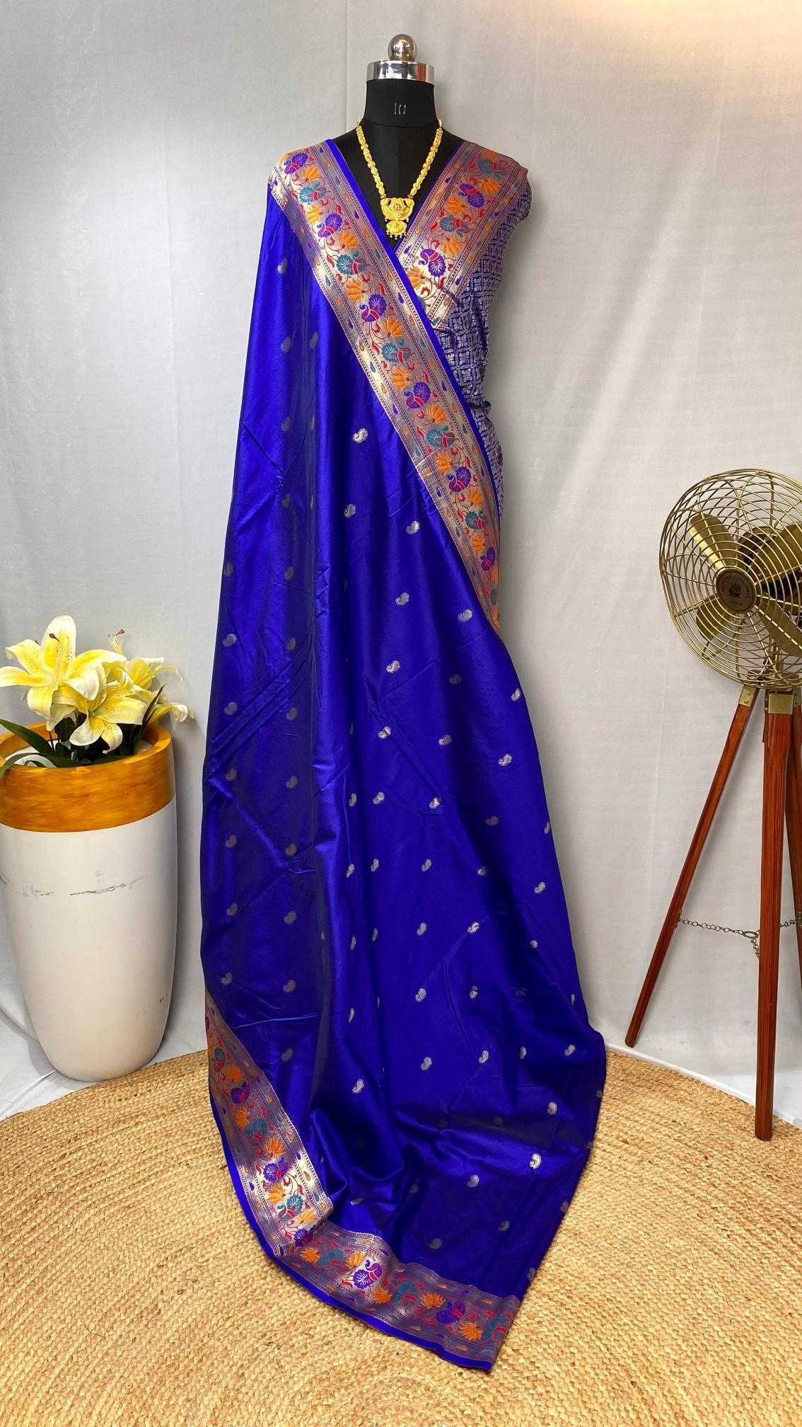 Ynf Paithani Silk KESH249 Bhoomi Silk Sarees Wedding Collections Festive Collections Wholesale Paithani Sarees Designer Silk Sarees Zari Border Silk Sarees Manufacturer