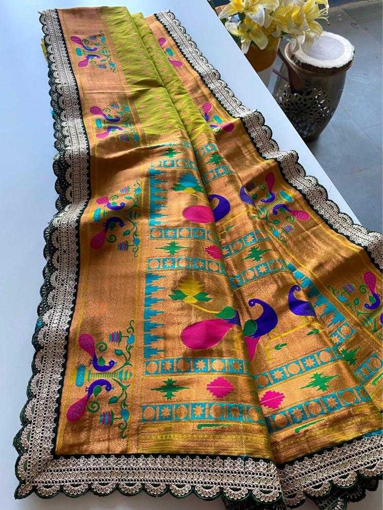 Ynf Paithani Silk KESH249 MIHIRA LACE Silk Sarees Wholesale Paithani Sarees Designer Silk Sarees Embroidered Silk Sarees Manufacturer