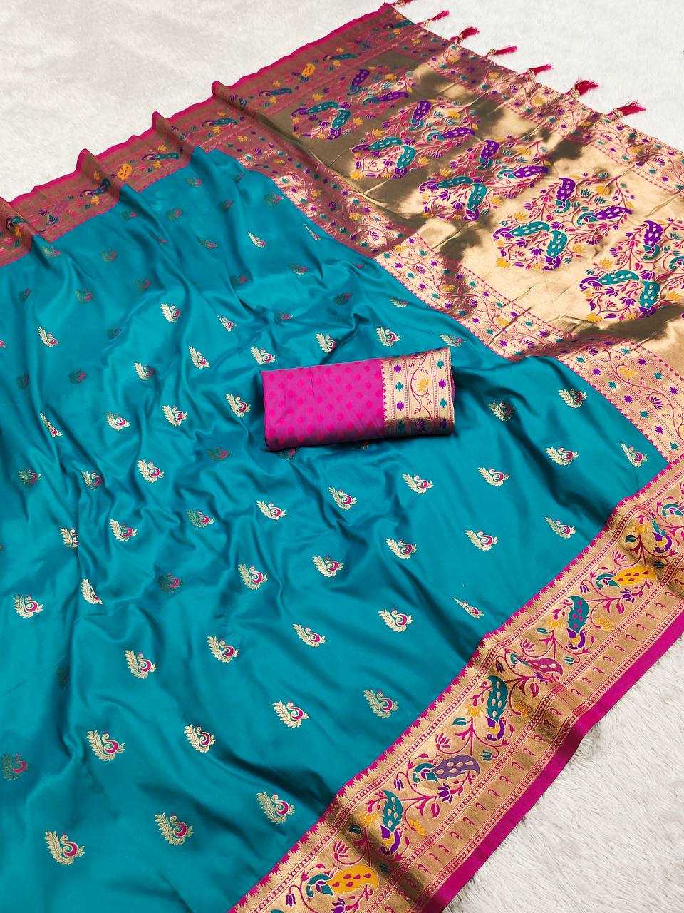 Ynf Paithani Silk RIN150 Royal Paithani Vol - 3 Silk Sarees Wedding Collections Festive Collections Wholesale Paithani Sarees Traditional Silk Sarees Silk Sarees With Blouse Manufacturer
