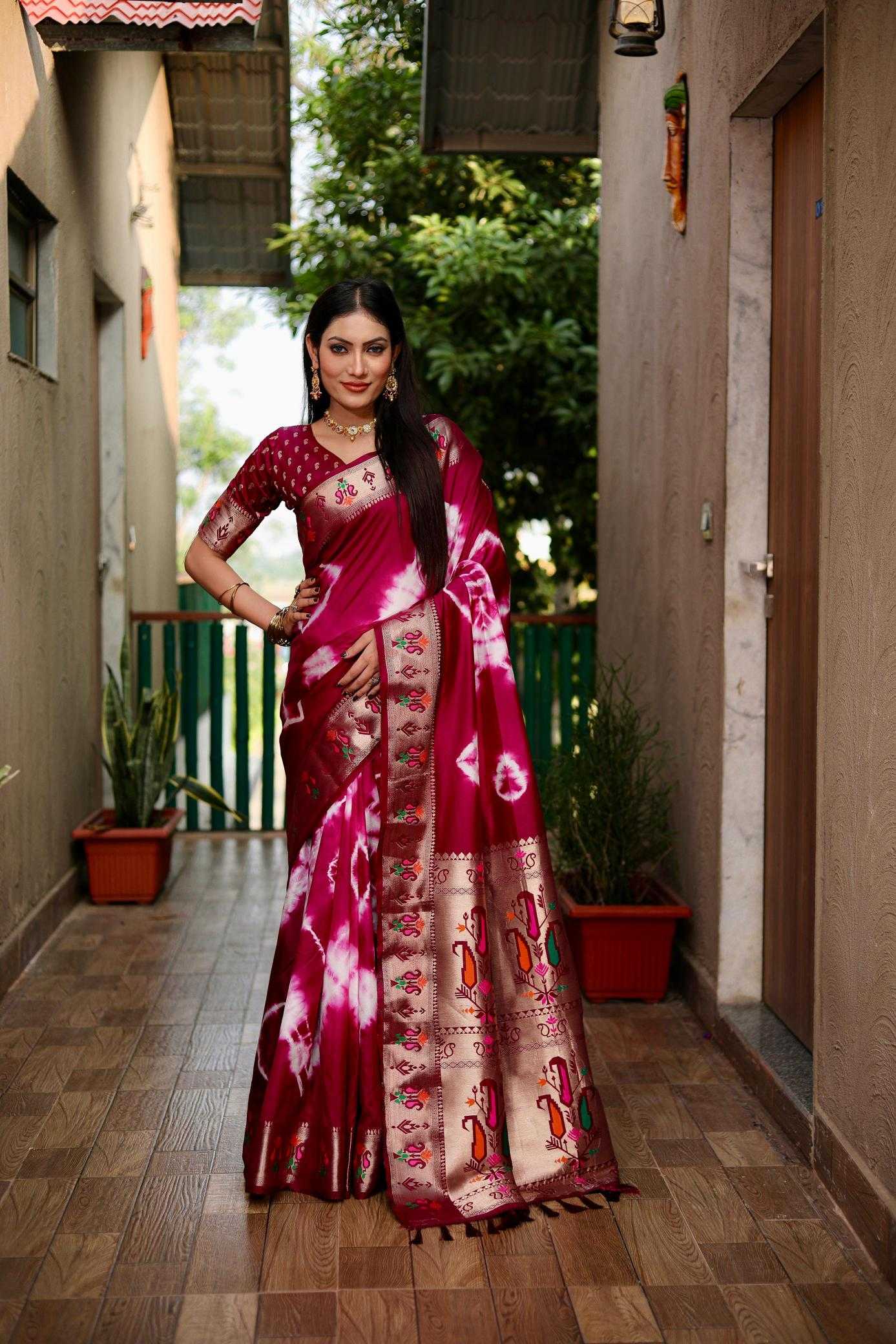 Ynf Paithani Silk RIN183 VATIKA Silk Sarees Wholesale Paithani Sarees Lightweight Silk Sarees Silk Sarees For Weddings Manufacturer