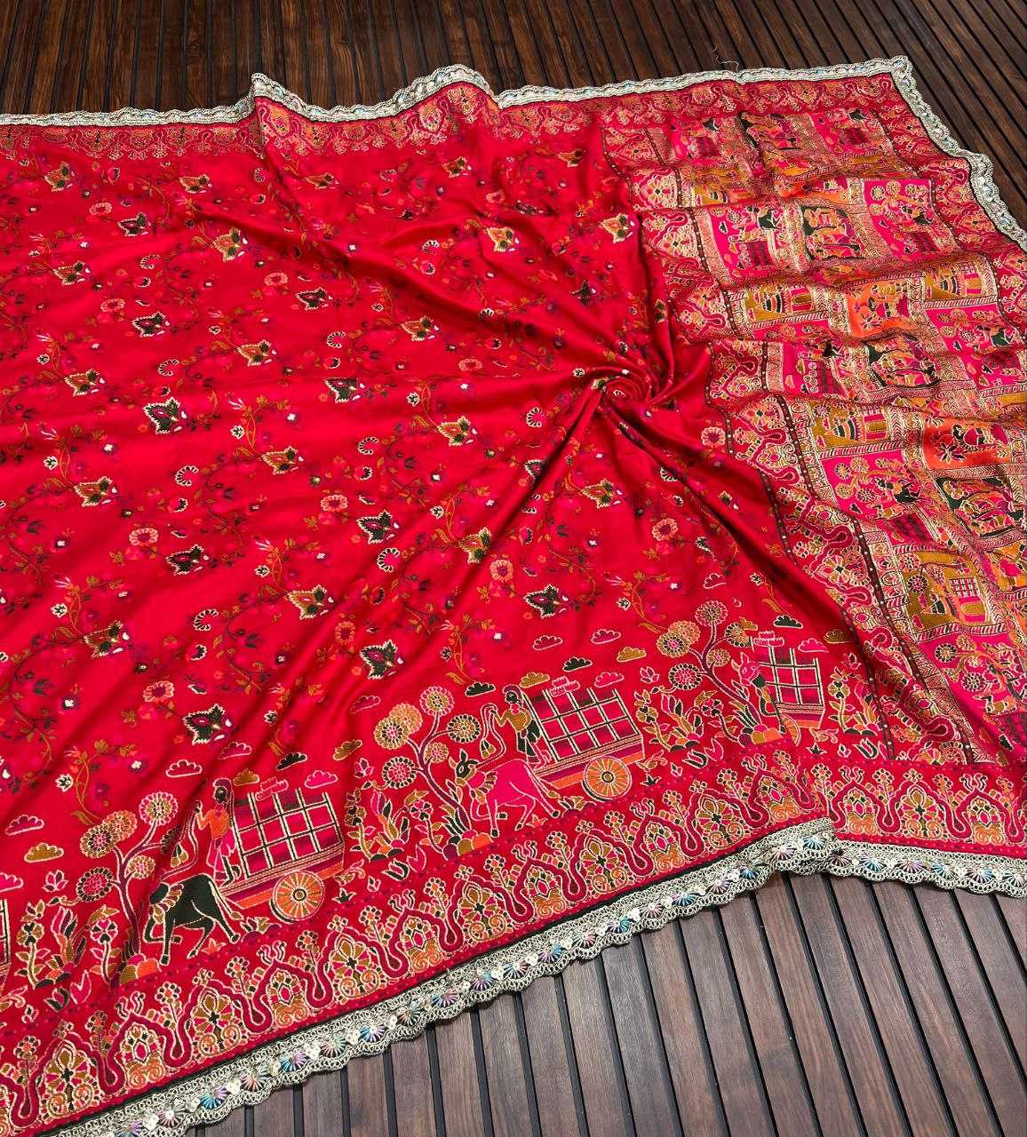 Ynf Pashmina RIN225 949 Sarees Wedding Collections Festive Collections Wholesale Zari Border Sarees Silk Sarees Sarees With Blouse Manufacturer