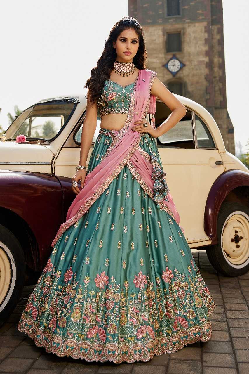 Ynf Poly Georgette RIN197 3027 Lehengas Wholesale Designer Lehenga Bridal Lehenga Embroidered Lehenga Manufacturer