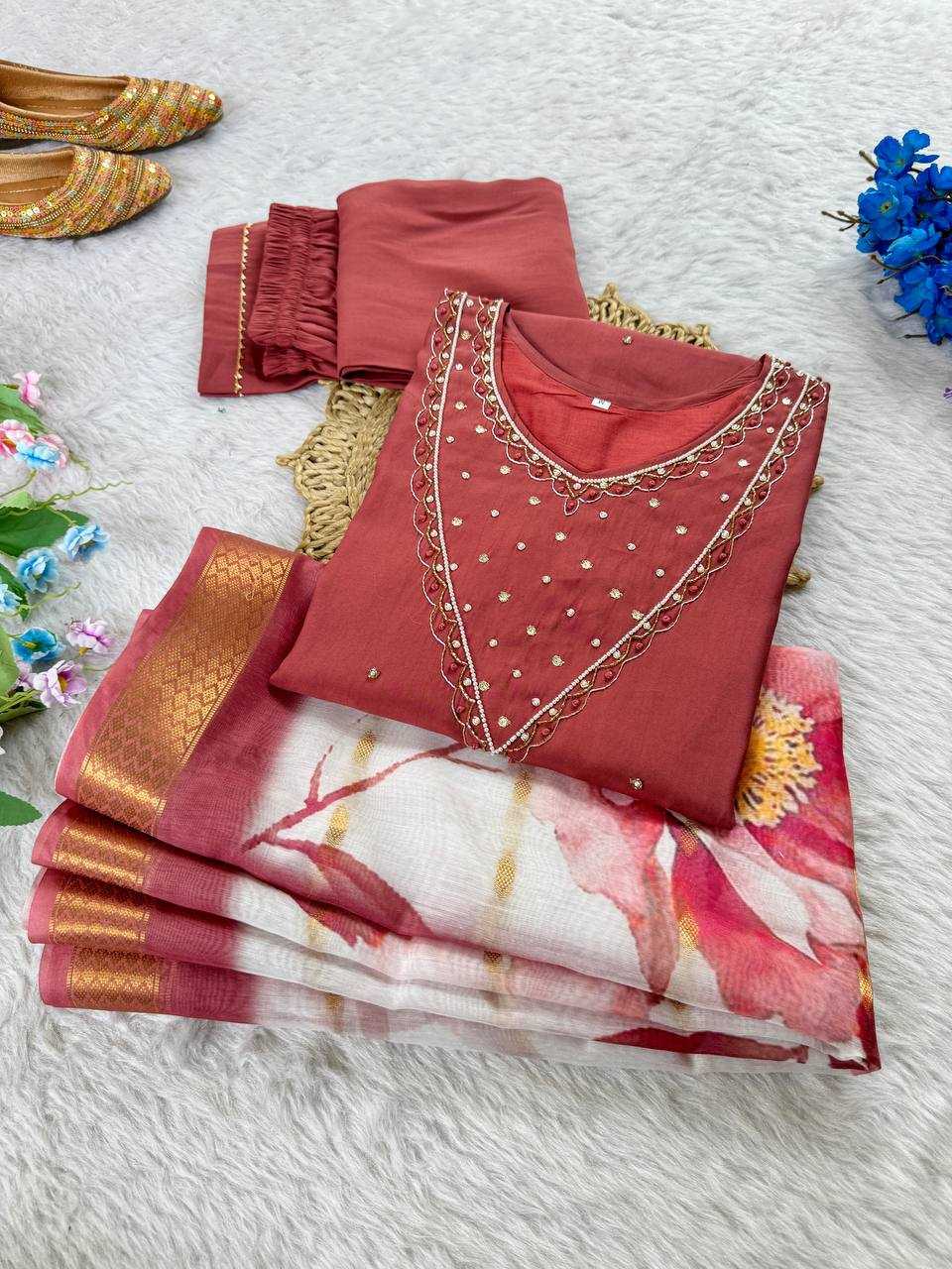Ynf Premium Roman Silk Kurti Wholesale Party Wear Kurtis Designer Kurtis Embroidered Kurtis Manufacturer