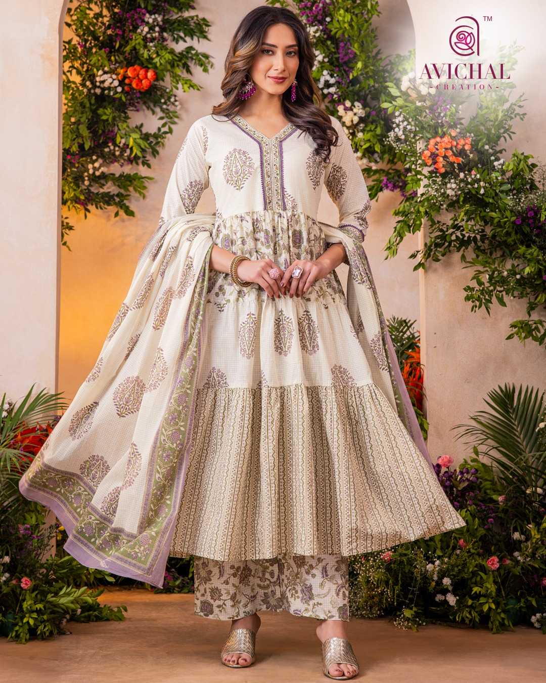 Ynf Pure Cotton RIN190 AVICHA Setwise Collections Wholesale Gowns Catalogs Manufacturer