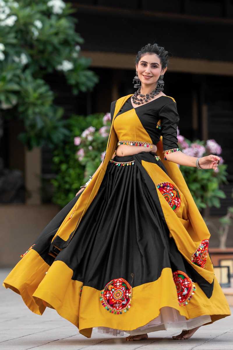 Ynf Pure Cotton RIN227 7066 Lehengas Festive Collections Wholesale Traditional Lehenga Mirror Work Lehenga Navratri Chaniya Choli Manufacturer