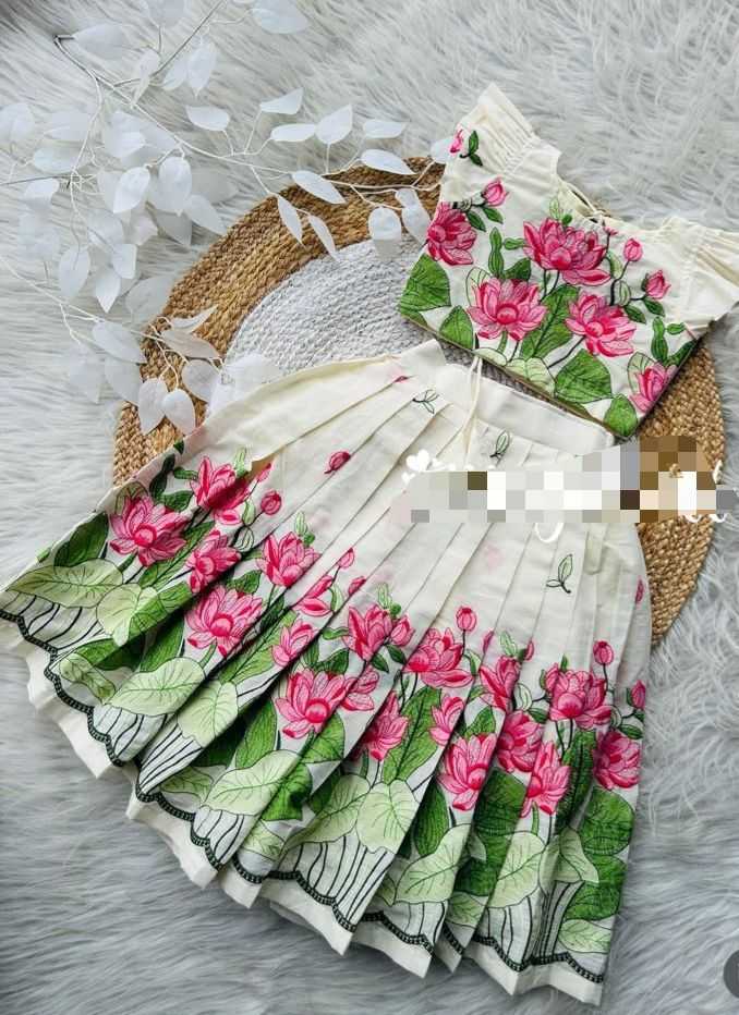 Ynf Pure Cotton RIN235 Heavy crape Kids Wear Wholesale Kids Lehenga Kids Lehenga Choli Baby Girl Lehenga Manufacturer