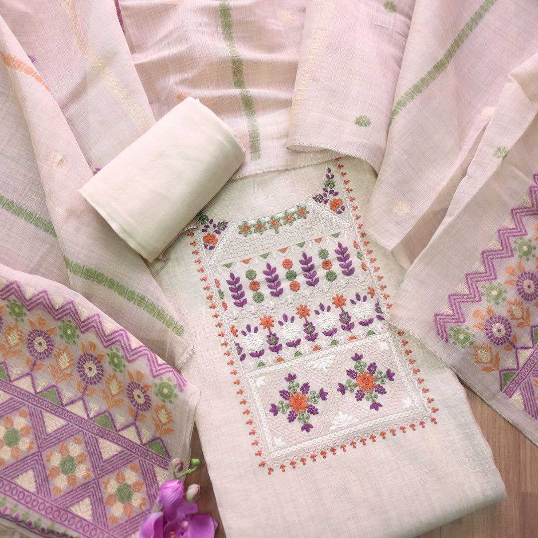 Ynf Pure Linen KESH505 EMBROIDERED Suits & Dresses Wedding Collections Festive Collections Wholesale Unstitched Suits Embroidered Suits Cotton Dresses Manufacturer