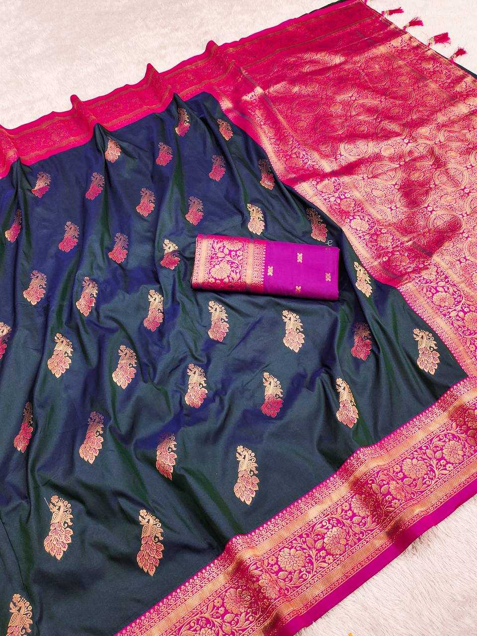 Ynf Pure Silk RIN150 Mahima Silk Sarees Wedding Collections Festive Collections Wholesale Silk Sarees With Contrast Pallu Zari Border Silk Sarees Silk Sarees With Blouse Manufacturer