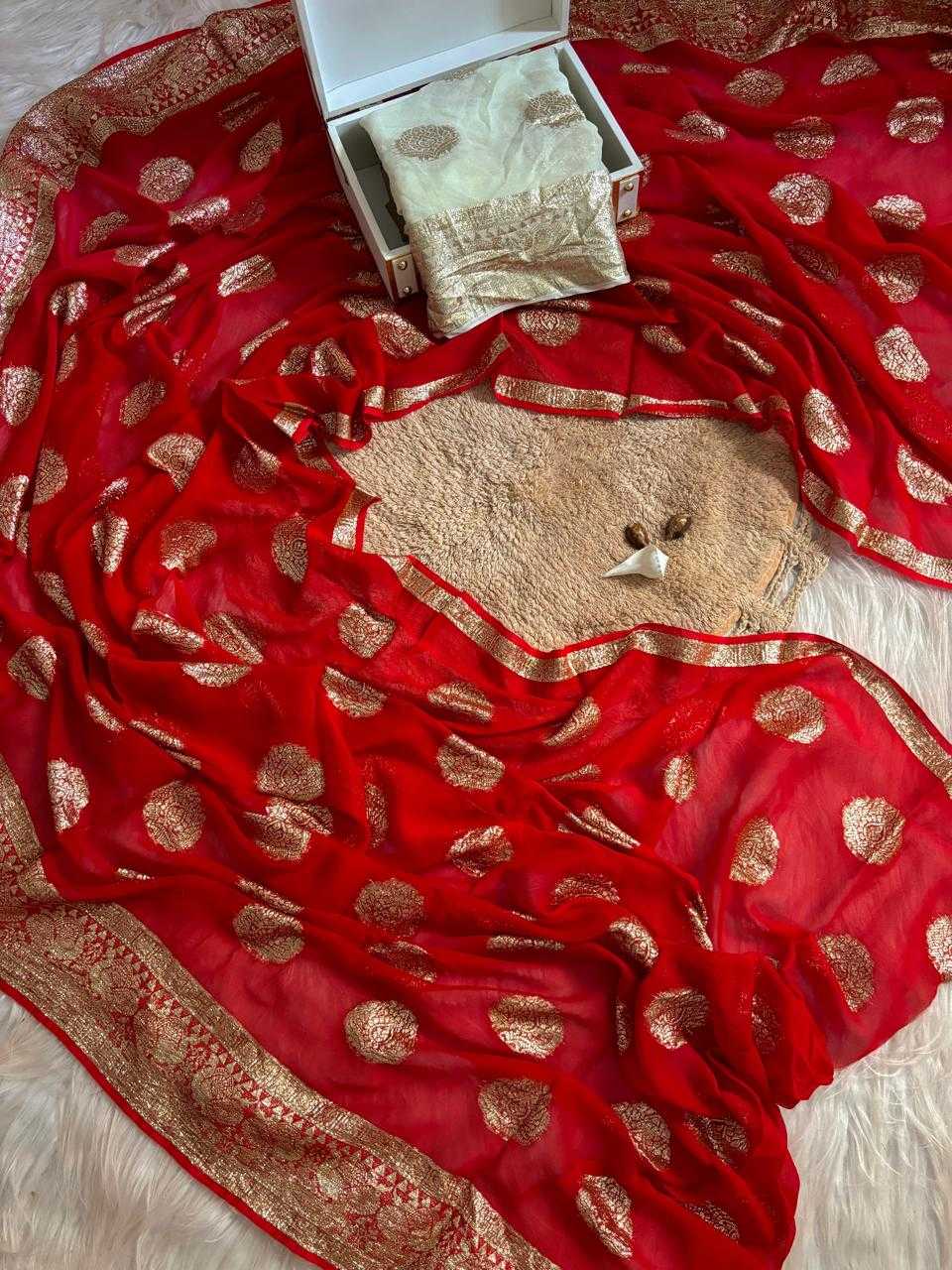 Ynf Pure Viscos RIN178 TINKE Sarees Wedding Collections Festive Collections Wholesale Georgette Sarees Zari Border Sarees Viscose Saree Manufacturer