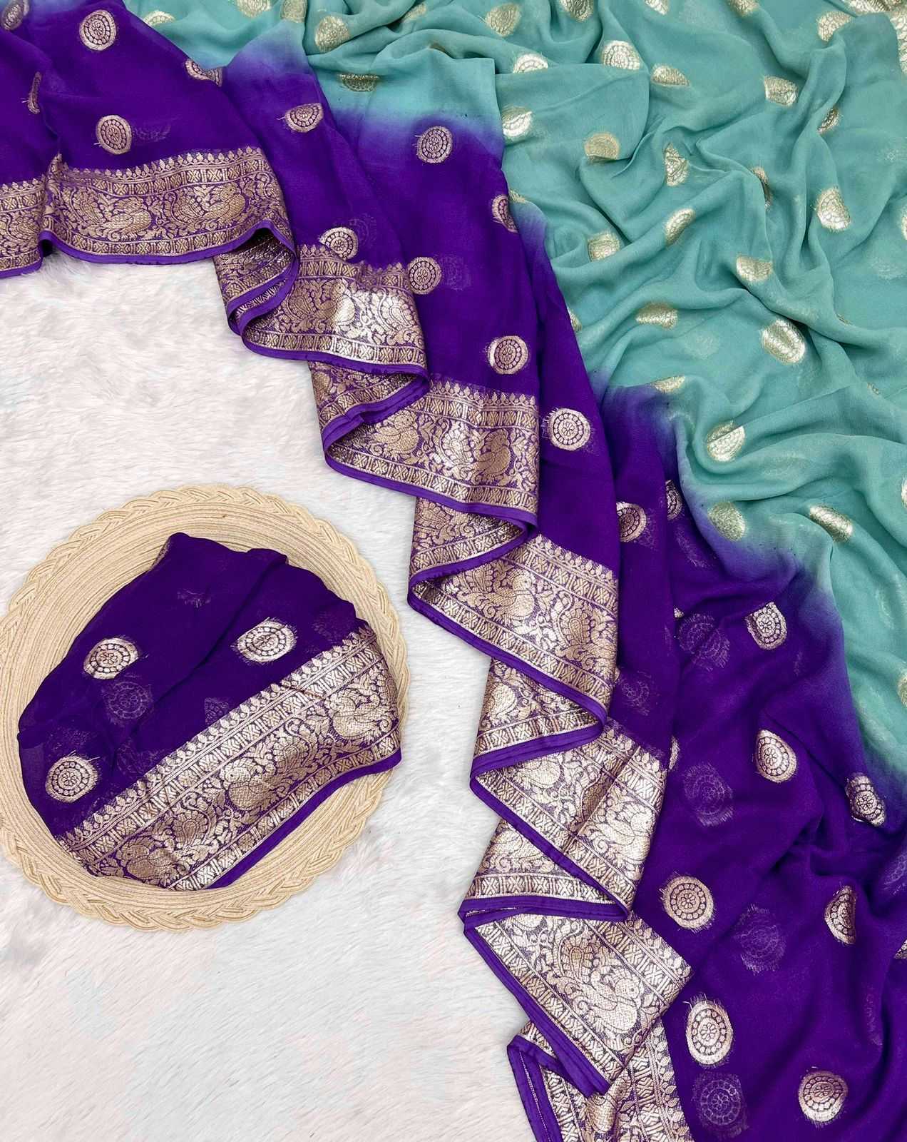 Ynf Pure Viscos RIN198 LATTI Sarees Wholesale Designer Sarees Georgette Sarees Viscose Saree Manufacturer