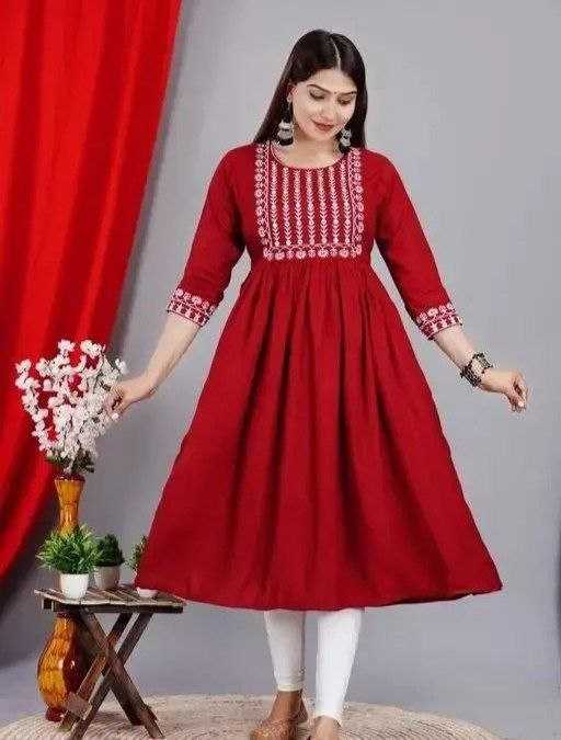 Ynf Rayon KESH461 102 Kurti Wholesale Designer Kurtis Rayon Kurtis Embroidered Kurtis Manufacturer